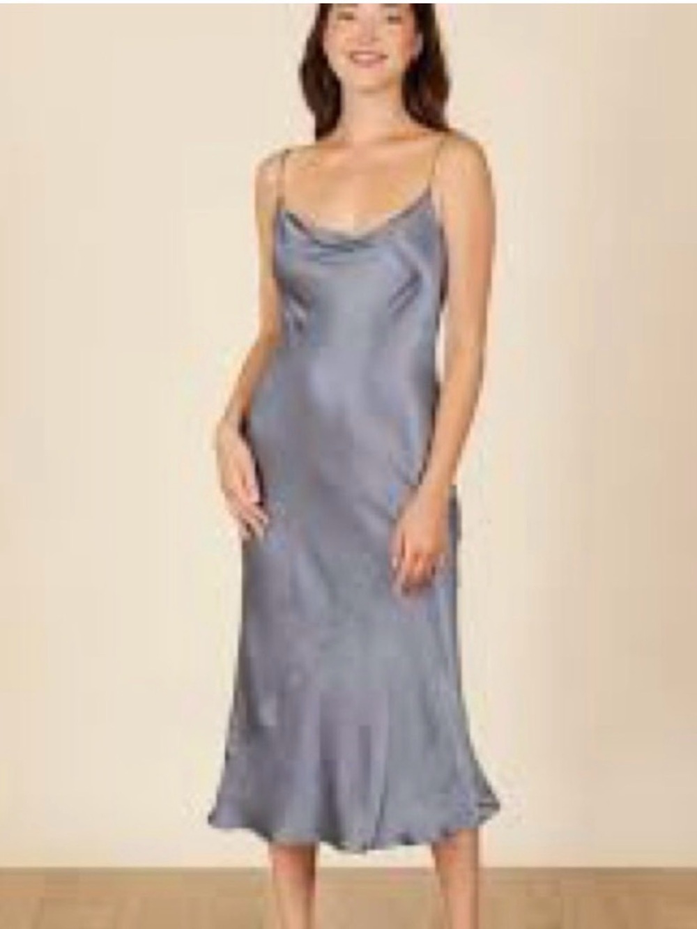 Park & Fifth Slate Blue Midi Waldorf Dress Size Small